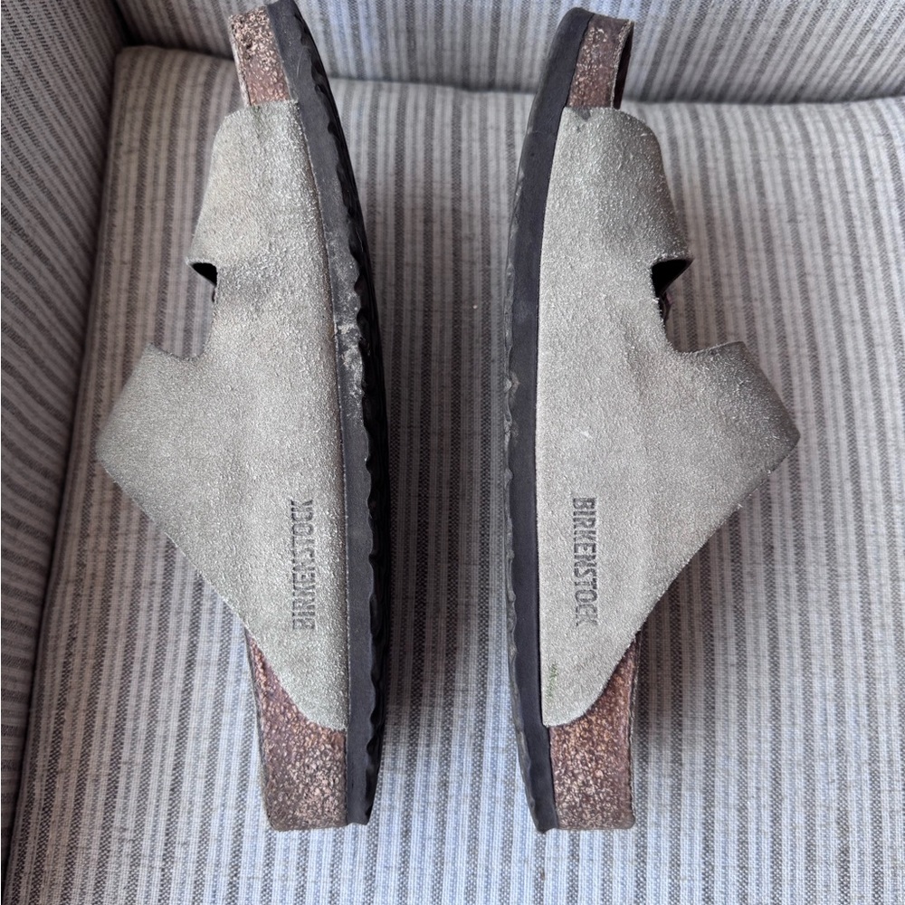 Birkenstock Arizona Taupe Suede Softbed Sandals size 41 regular/wide - Picture 5 of 10